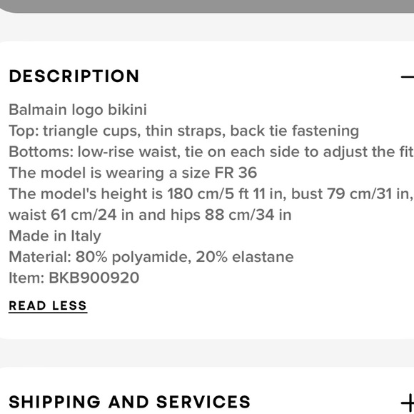 BALMAIN***Logo Bikini Set***US 4;Sm. $450 - Picture 9 of 13